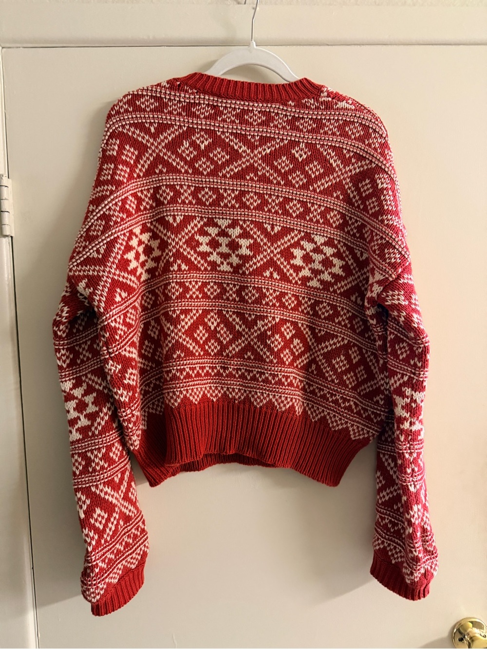 The Great Fair Isle Pullover Sweater in Dried Currant XS - Picture 7 of 8